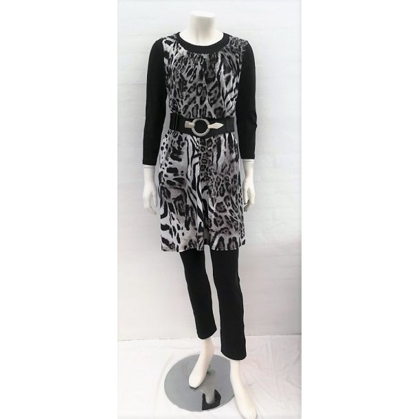 Byretail Kjoler Kjole Leopard dk Print Med WIww8q07x6